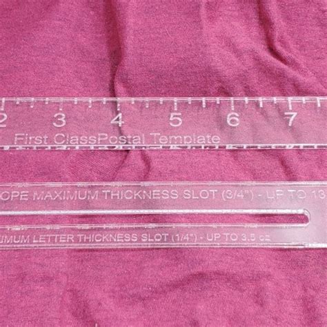 tool to measure thickness of first class letter|letter measuring tips.